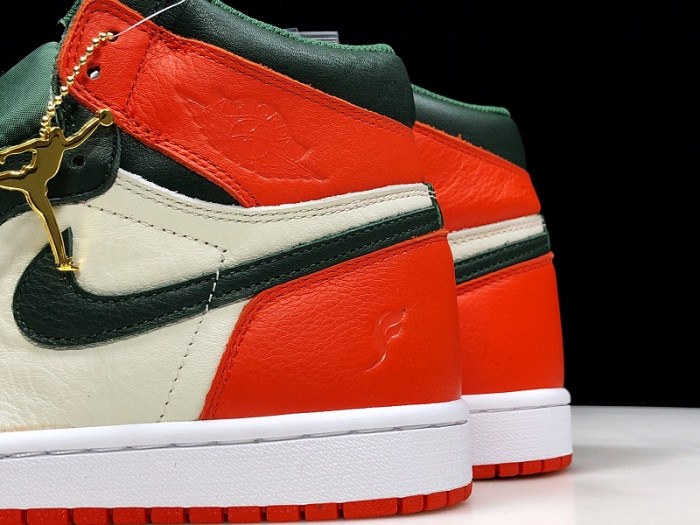 SoleFly x Air Jordan 1 Retro High OG Sail/Fir-Team Orange AV3905-138