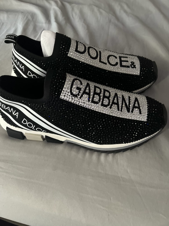 DG Sorrento rhinestone-embellished sneakers – Black